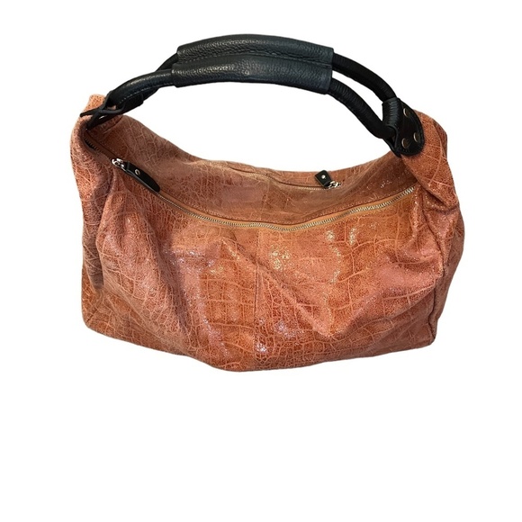 Lola Bernard Moderna Rust Croc Embossed Leather Purse - Picture 6 of 11